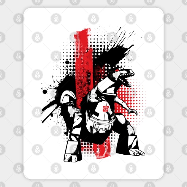 GRIMLOCK TRASH POLKA Magnet by ROBZILLA